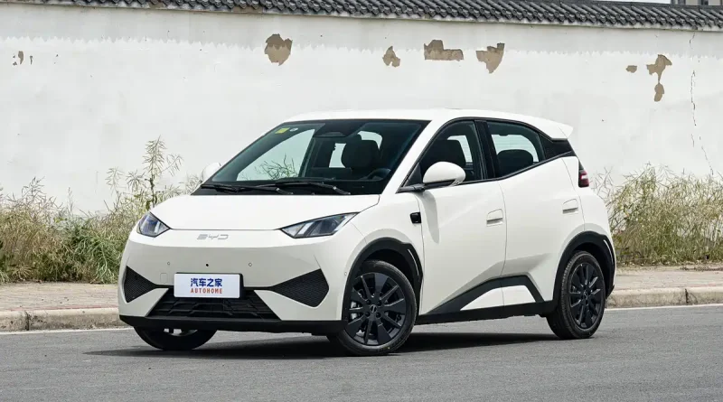 2026 BYD Seagull electric car front exterior in Mango Orange with new 16-inch alloy wheels