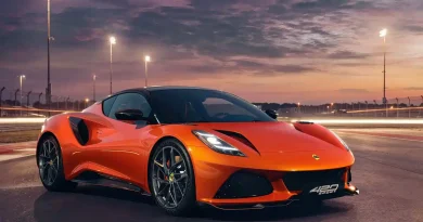 2026 Lotus Emira 420 Sport front view with extended splitter